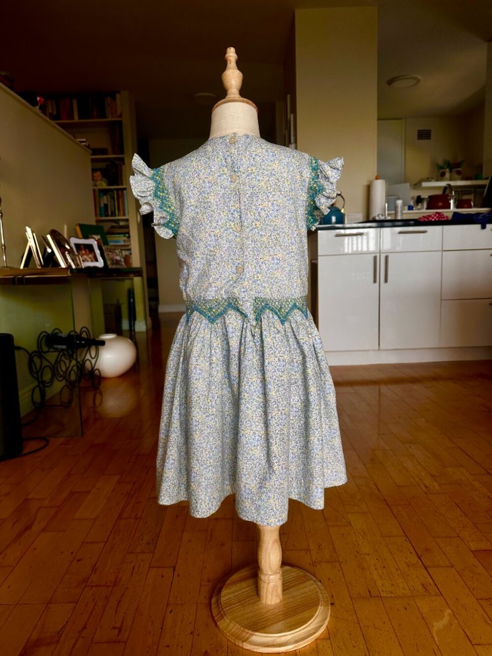 Pepa London Floral Blue Green Spring Dress - Picture 6 of 12